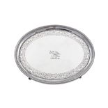 A George III sterling silver salver, London 1791 by John Wakelin & William Taylor (reg. 25th Sep 177