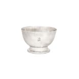 A George III Irish sterling silver footed bowl, Dublin 1812 by Richard Sawyer