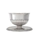 An Oscar II Swedish 830 standard silver bowl on stand, Stockholm 1900 by Ludvig Axelsson