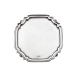 An Edward VIII sterling silver salver, Sheffield 1936 by Walker & Hall