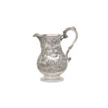 A George IV sterling silver beer jug, London 1824 by William Eley II