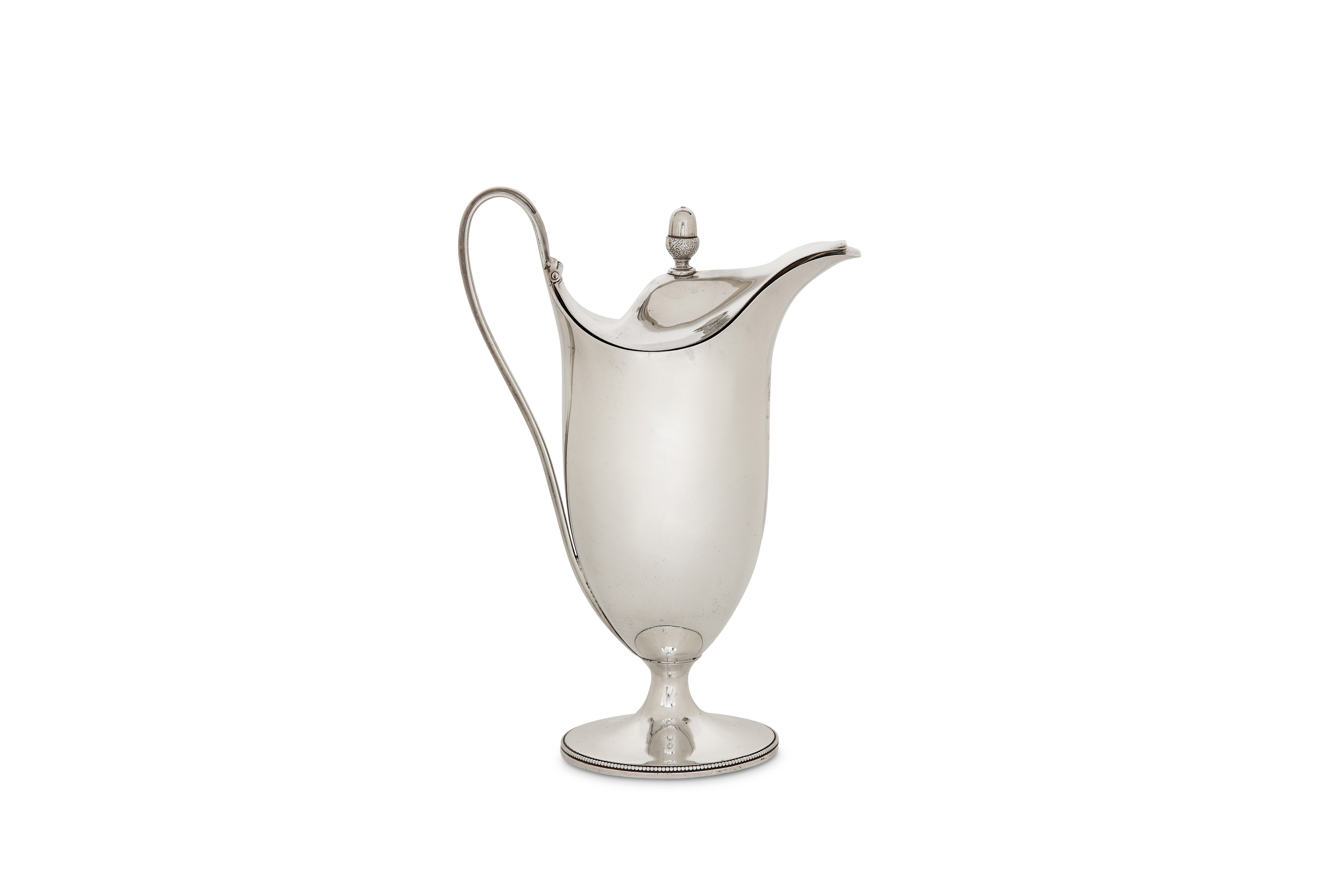 A George III sterling silver lidded jug, London 1786 by John Harris III (reg. 2nd Feb 1786) - Image 2 of 6