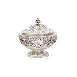 A Victorian sterling silver covered bowl, London 1863 by Richard Sibley II