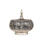 A mid-20th century Iranian 875 standard silver sahan, Isfahan circa 1960 mark of Farkadyani