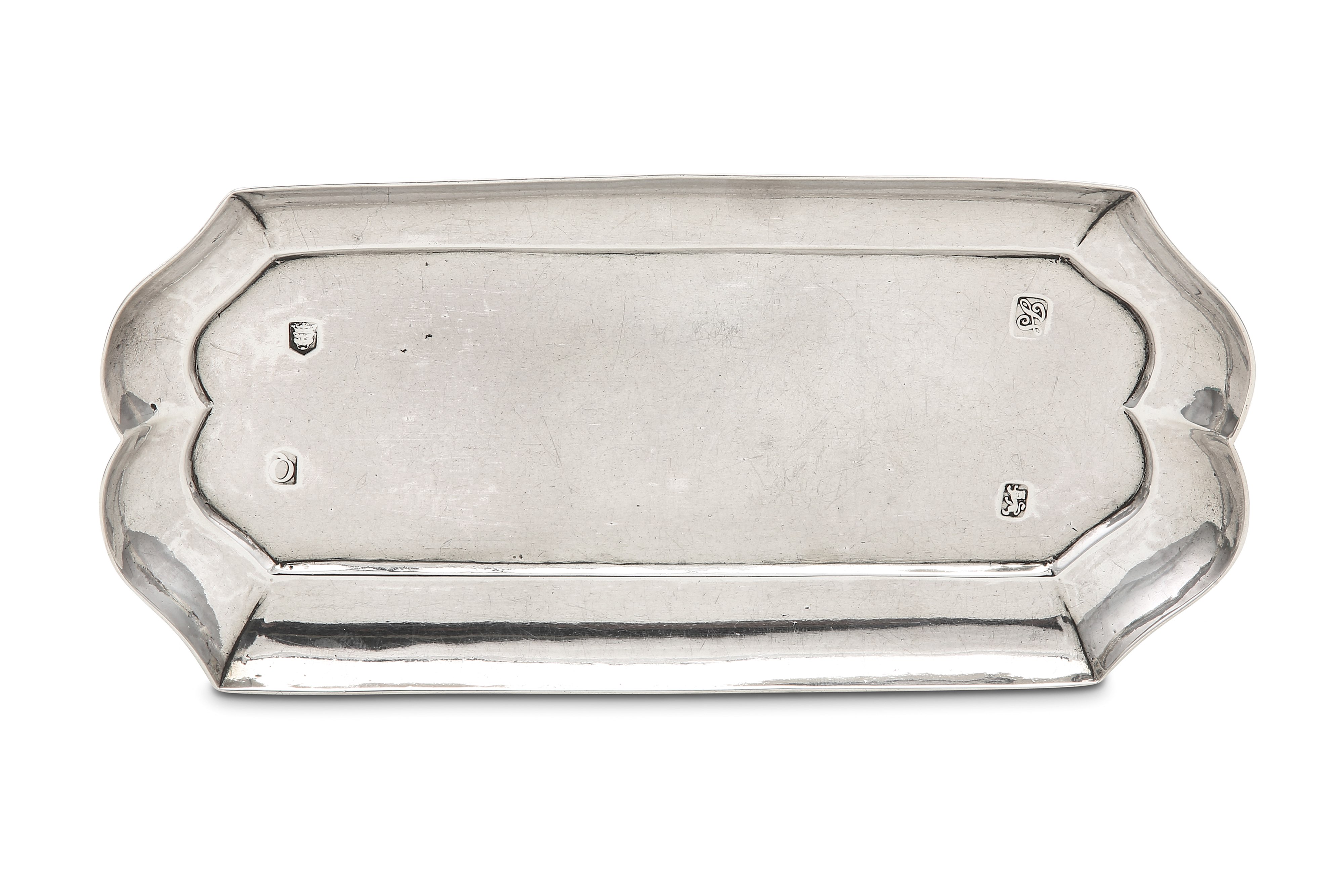 A George II sterling silver spoon tray, London 1731 by Joseph Sanders (reg. 7th December 1730)