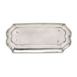 A George II sterling silver spoon tray, London 1731 by Joseph Sanders (reg. 7th December 1730)