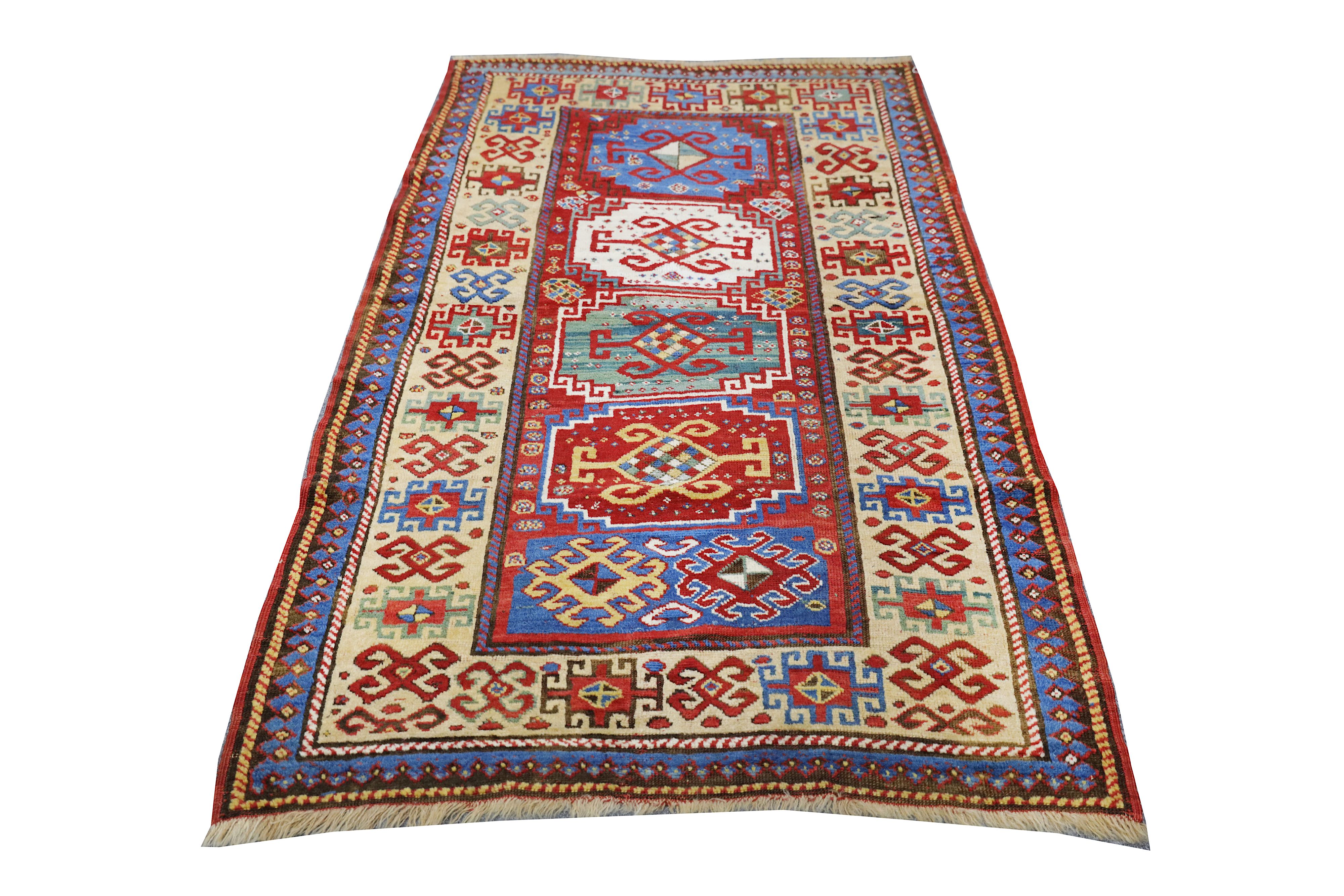 AN ANTIQUE KAZAK RUG, SOUTH CAUCASUS - Image 2 of 7