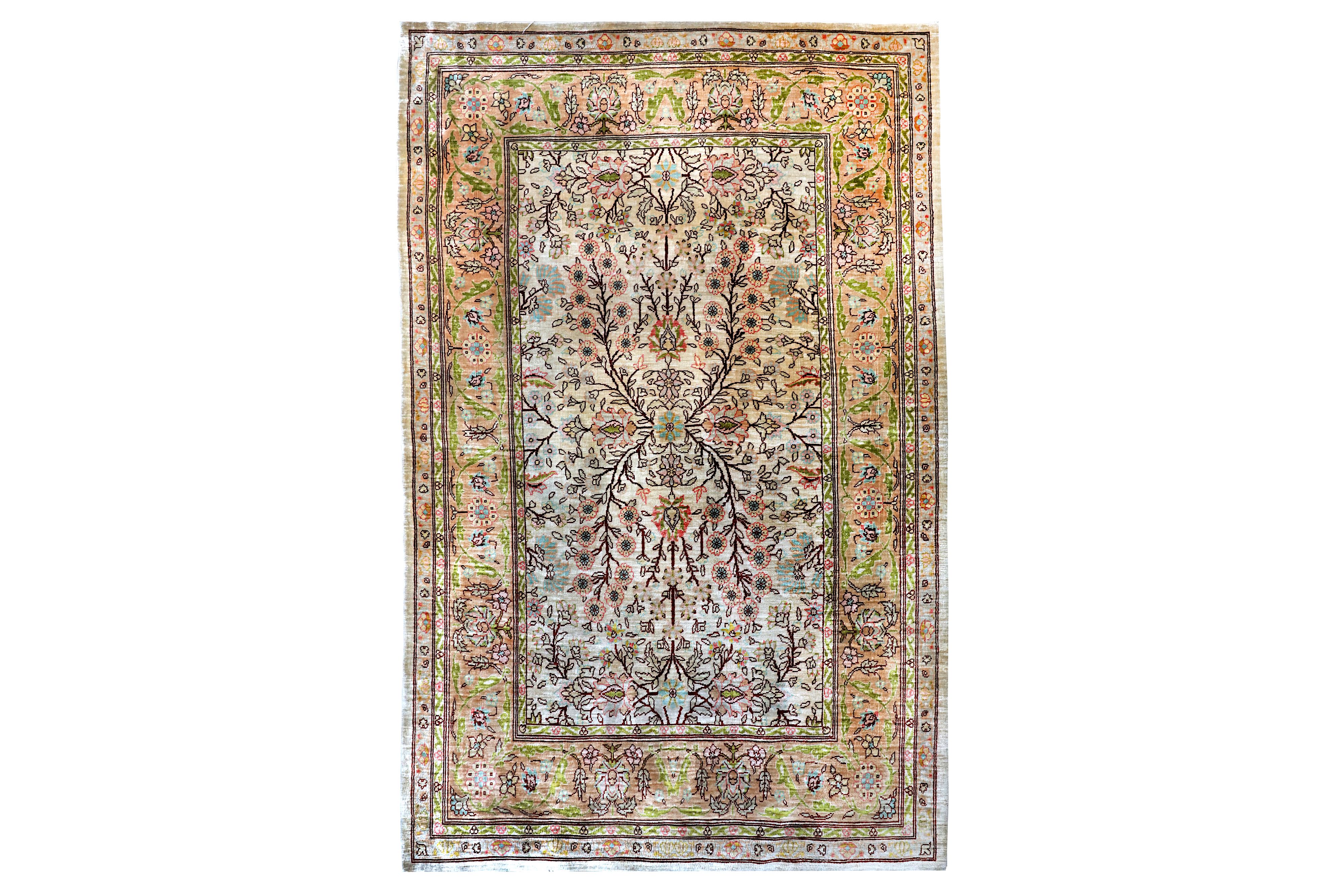 A VERYS FINE SILK HEREKE RUG, TURKEY - Image 2 of 7