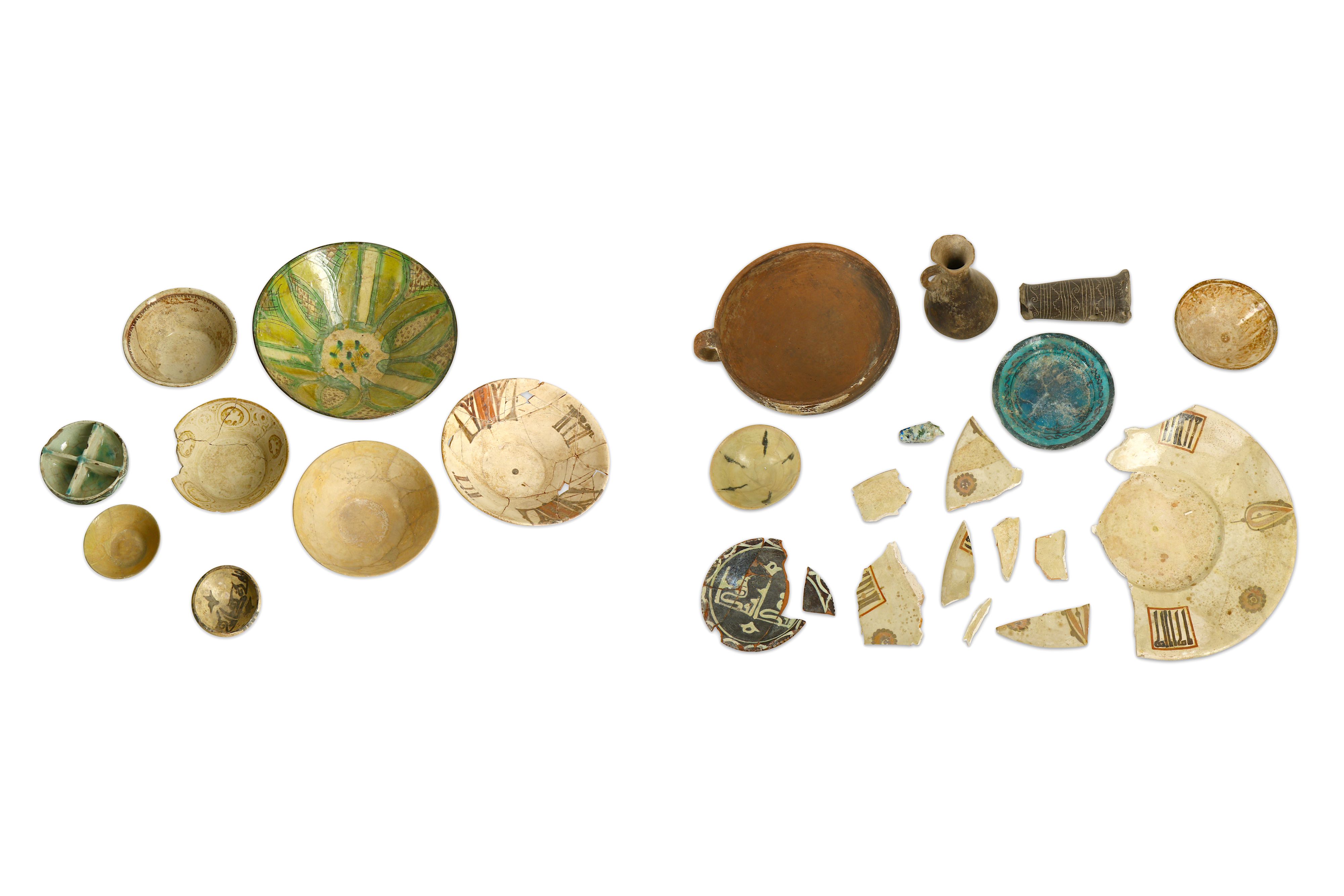 A MISCELLANEOUS SELECTION OF EARLY ISLAMIC WARES PROPERTY FROM THE STEPHEN KEYNES COLLECTION