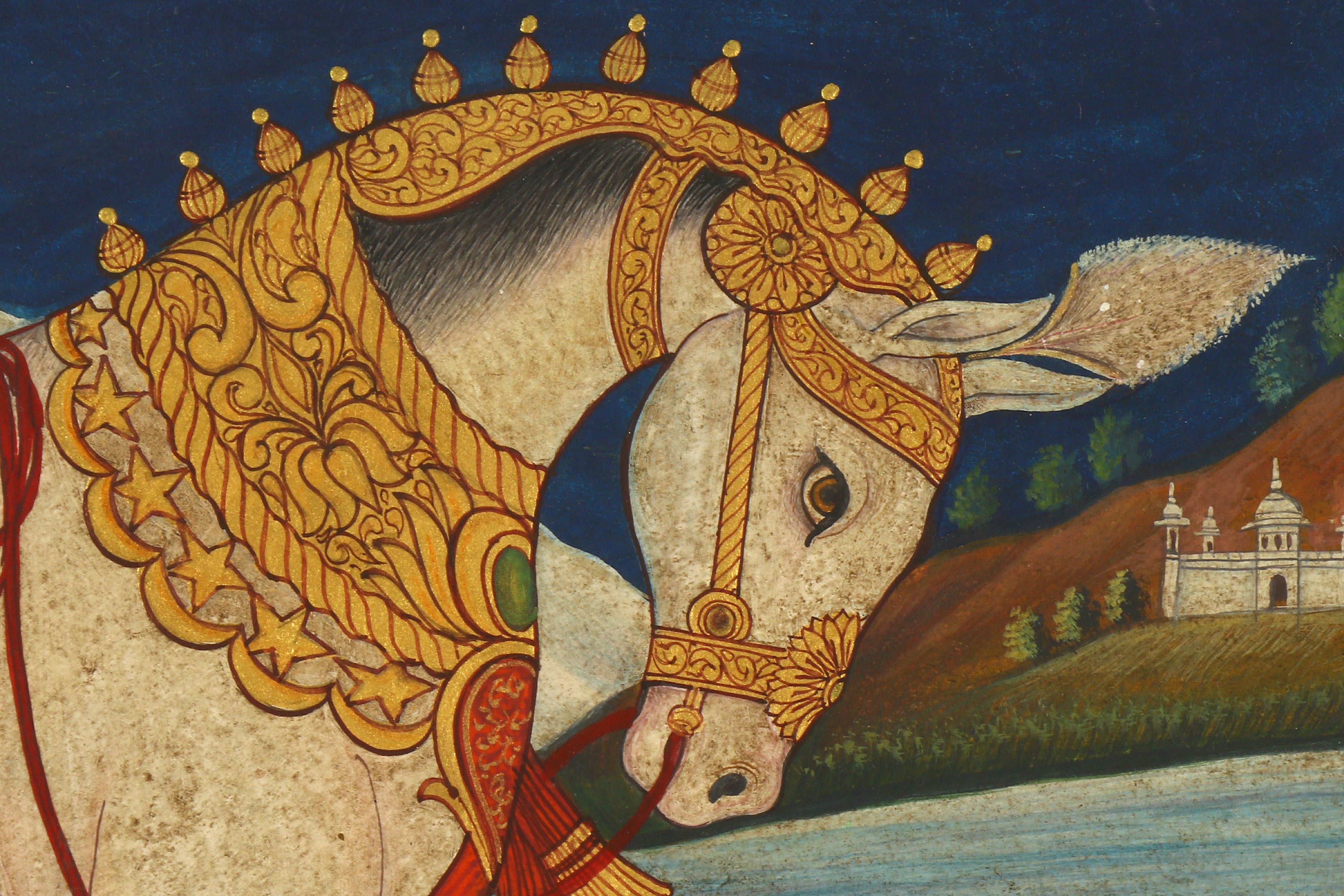 A DEPICTION OF IMAM ALI'S WHITE HORSE DULDUL - Image 4 of 7