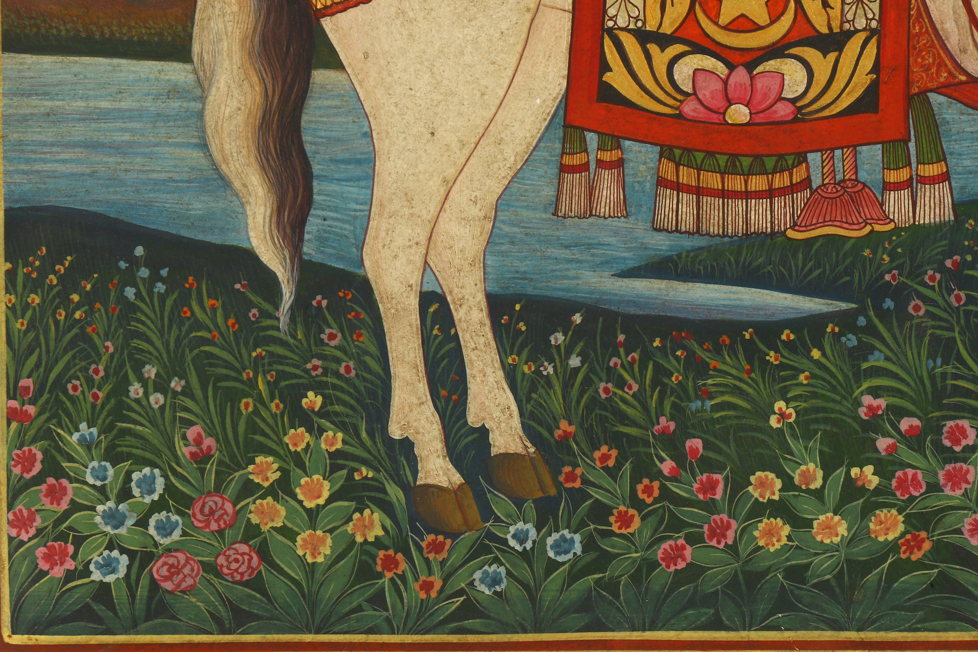 A DEPICTION OF IMAM ALI'S WHITE HORSE DULDUL - Image 5 of 7