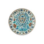 AN IZNIK-STYLE POTTERY DISH