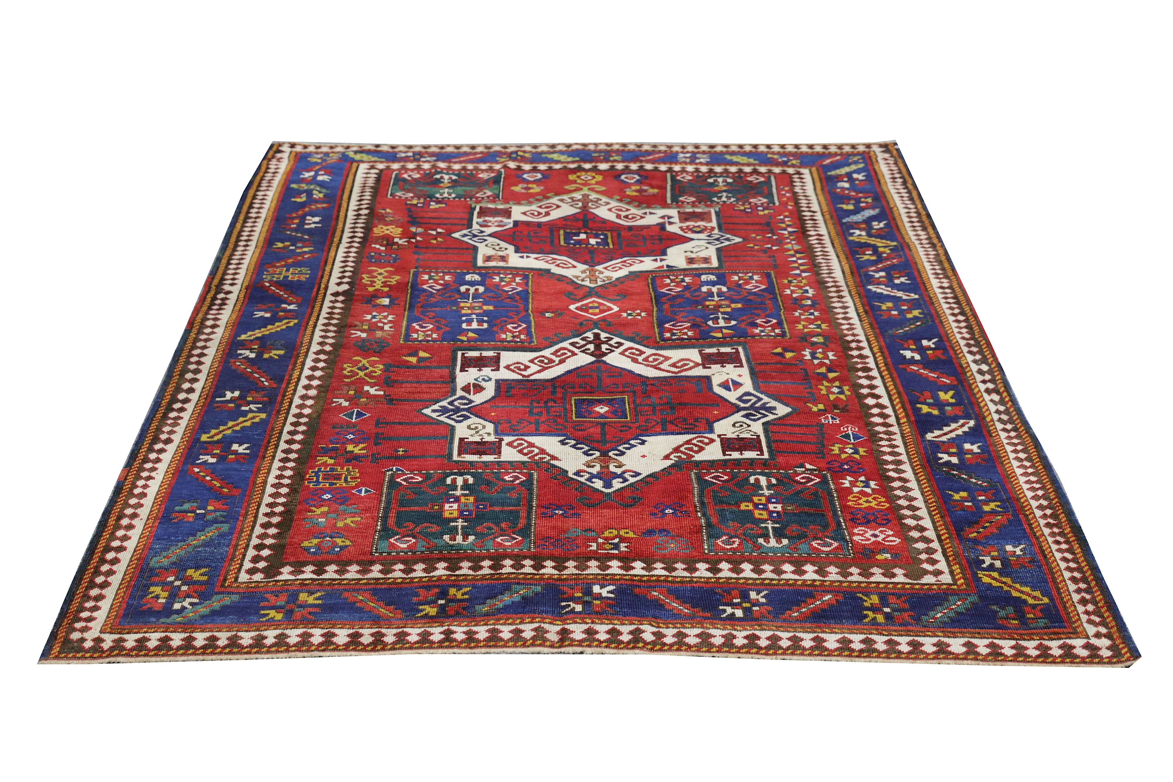 AN ANTIQUE FACHRALO KAZAK RUG, SOUTH CAUCASUS - Image 5 of 7