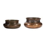 TWO SMALL TINNED COPPER BOWLS