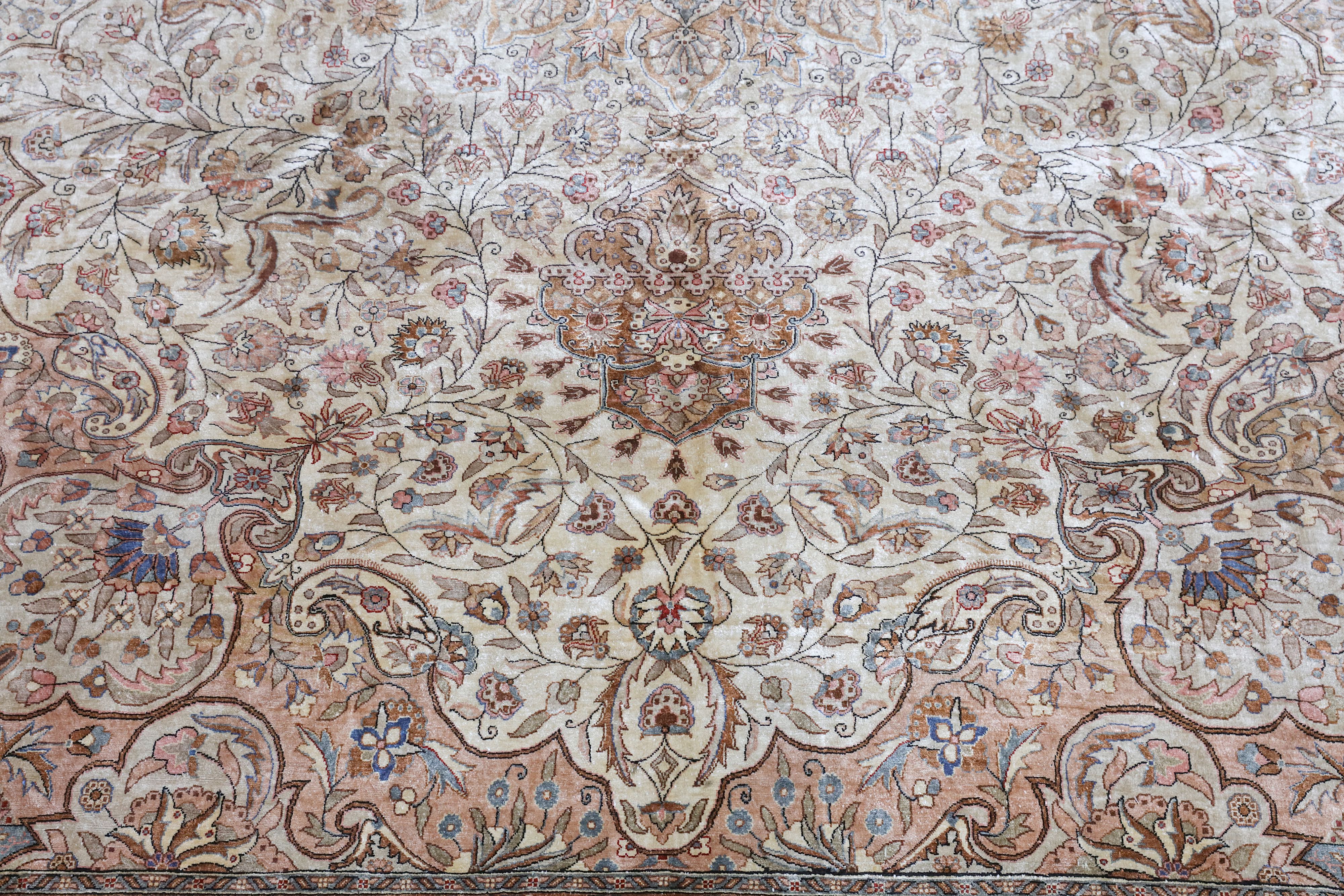 A VERY FINE KEYSERI SILK CARPET, TURKEY - Image 4 of 7