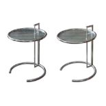 EILEEN GRAY: A pair of Side Tables, 1970s/1980s production