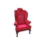 A George II style wing armchair