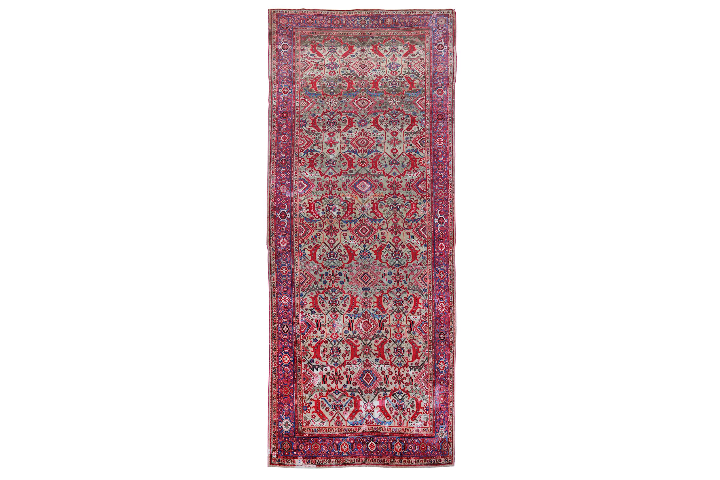 AN ANTIQUE SENNEH-HAMADAN KELLEH, WEST PERSIA