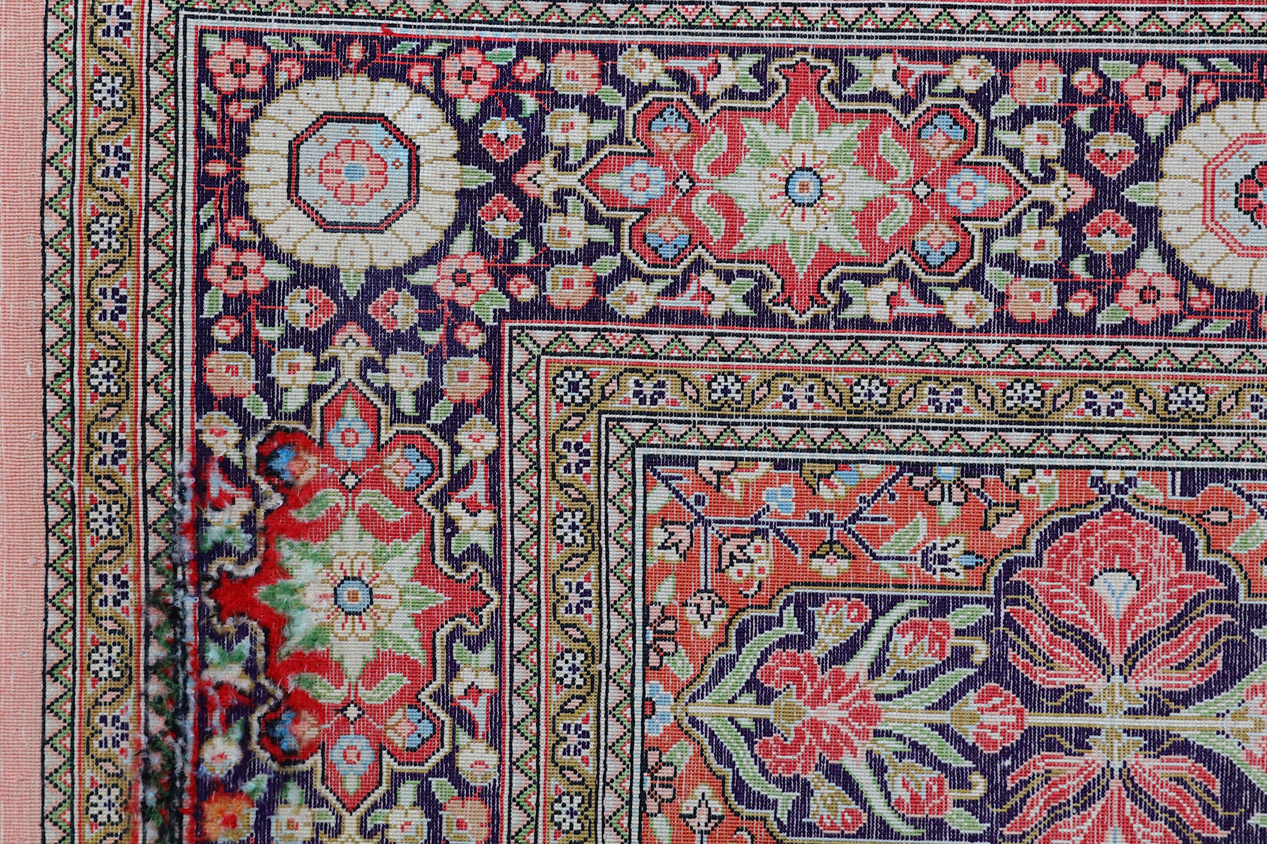 AN EXTREMELY FINE SILK QUM RUG, CENTRAL PERSIA - Image 7 of 7