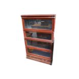 A Globe Wernicke mahogany four section bookcase