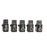 A Group of Bakelite TLR Cameras