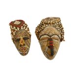 TWO CHOKWE STYLE MASKS