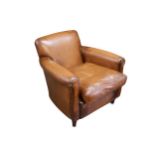A contemporary leather club chair,