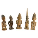 A GROUP OF IBEJI FIGURES