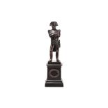 A 19th century bronze figure of Napoleon