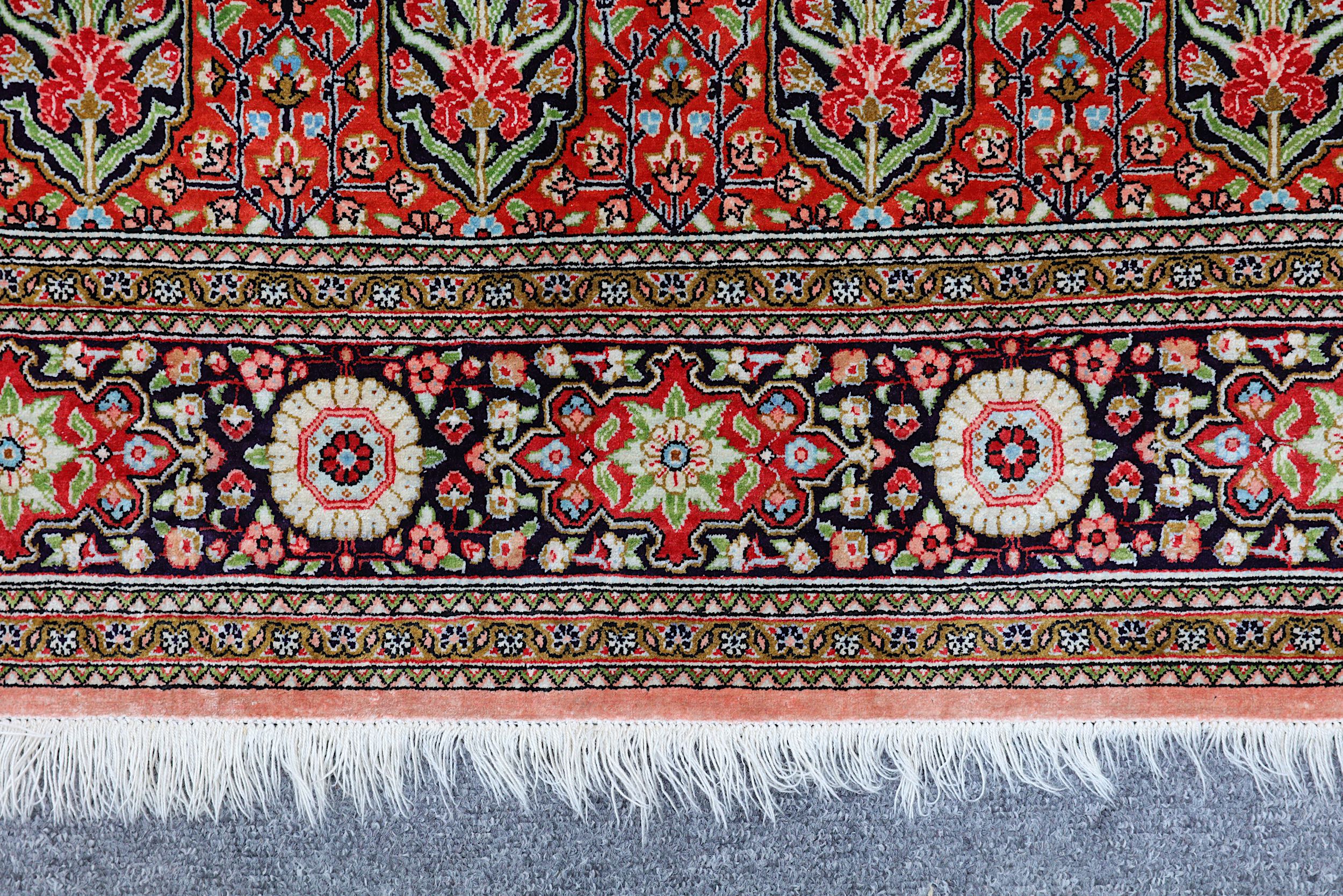 AN EXTREMELY FINE SILK QUM RUG, CENTRAL PERSIA - Image 5 of 7