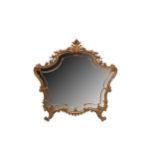 A giltwood wall mirror