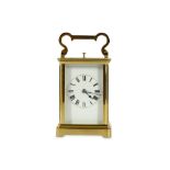 A 20th century brass cased repeating carriage clock