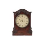A mid 19th century English mahogany twin fusee mantel clock, the dial signed 'Inglis Hendon'