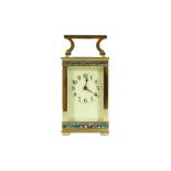 A 20th century French brass cased carriage clock/timepiece