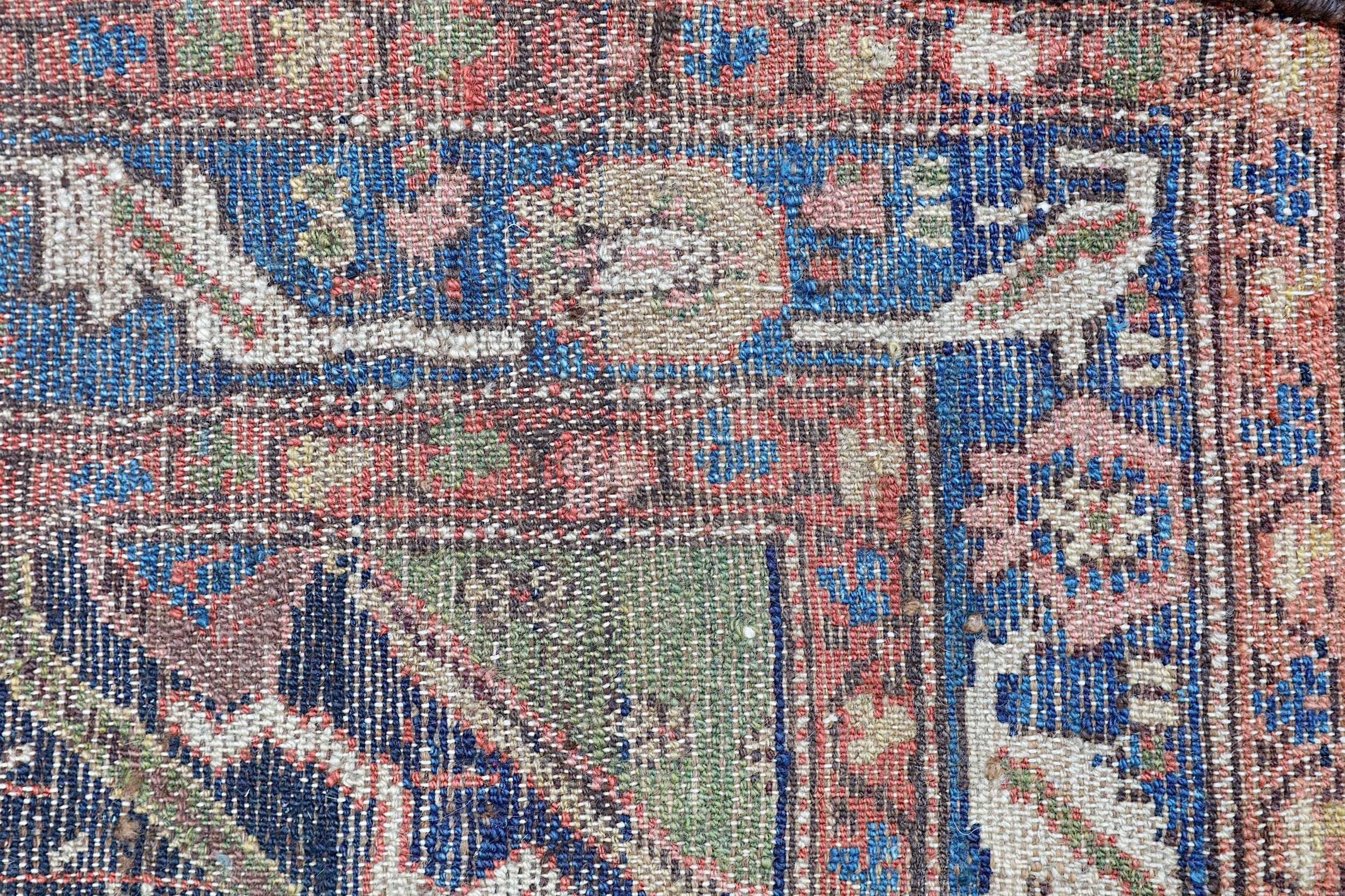 AN UNUSUAL FINE KURDISH RUG - Image 7 of 7