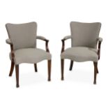 A Pair Of Mahogany Framed Chairs