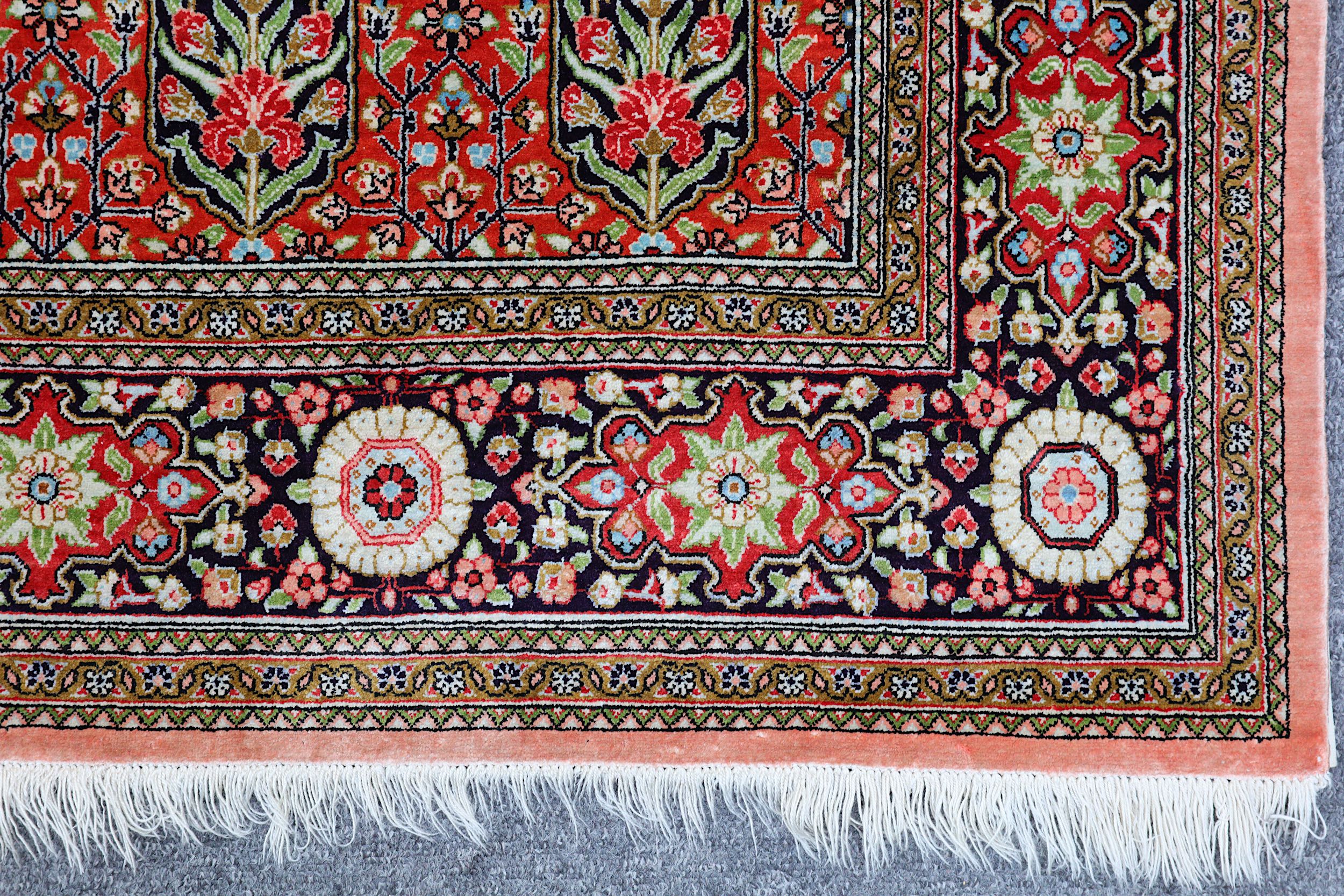 AN EXTREMELY FINE SILK QUM RUG, CENTRAL PERSIA - Image 6 of 7