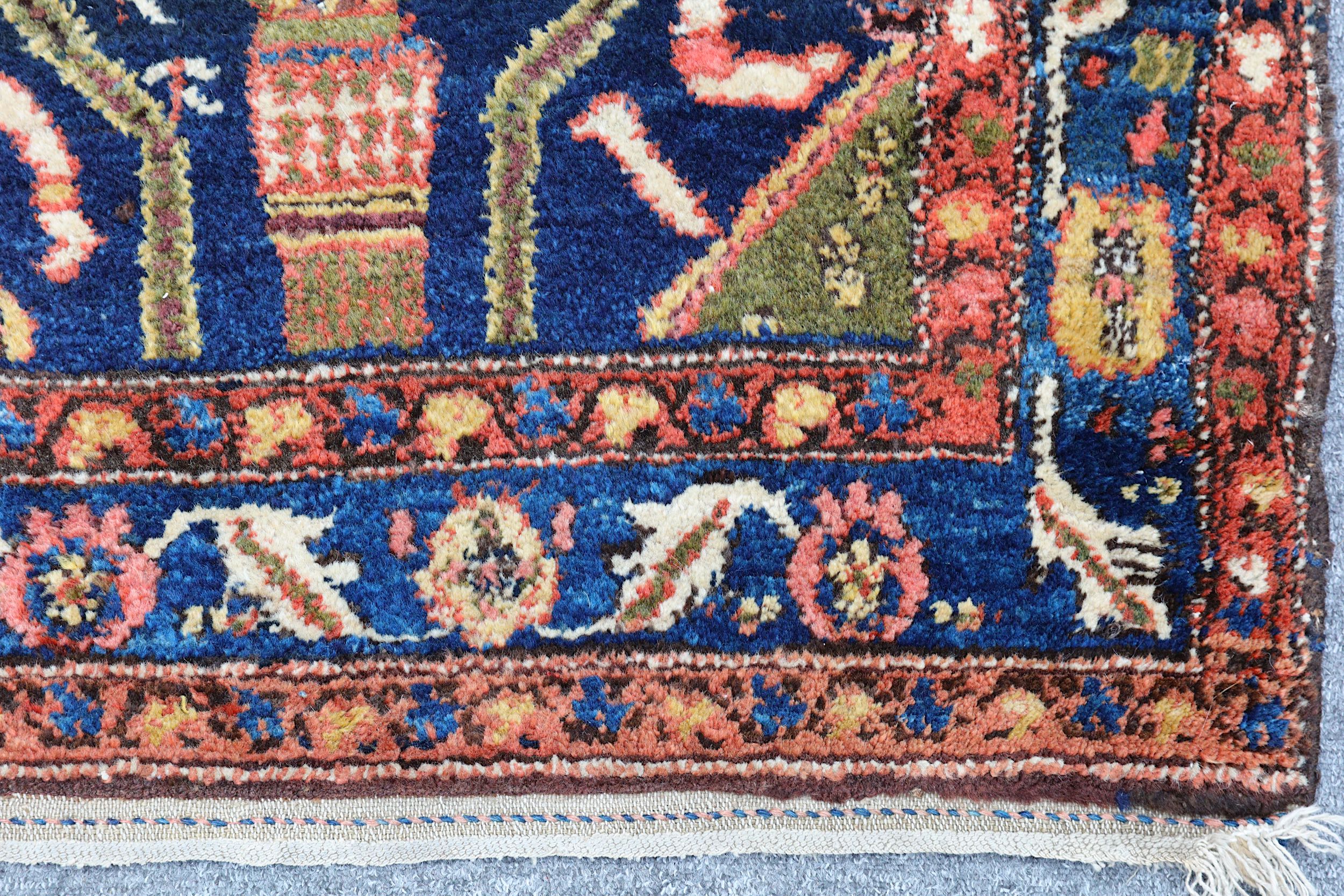 AN UNUSUAL FINE KURDISH RUG - Image 6 of 7