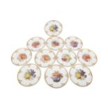 A set of eleven Furstenberg German porcelain dishes