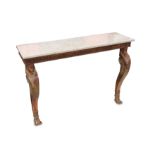 A marble topped console table