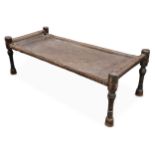 An Indian hardwood day bed