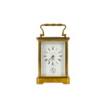 A 20th century brass cased carriage clock with alarm