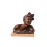 Vincenzo Aurisicchio (Italian, 1855-1926): A bronze bust of a laughing man