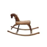 A rustic rocking horse