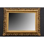 A rectangular gilt framed wall mirror