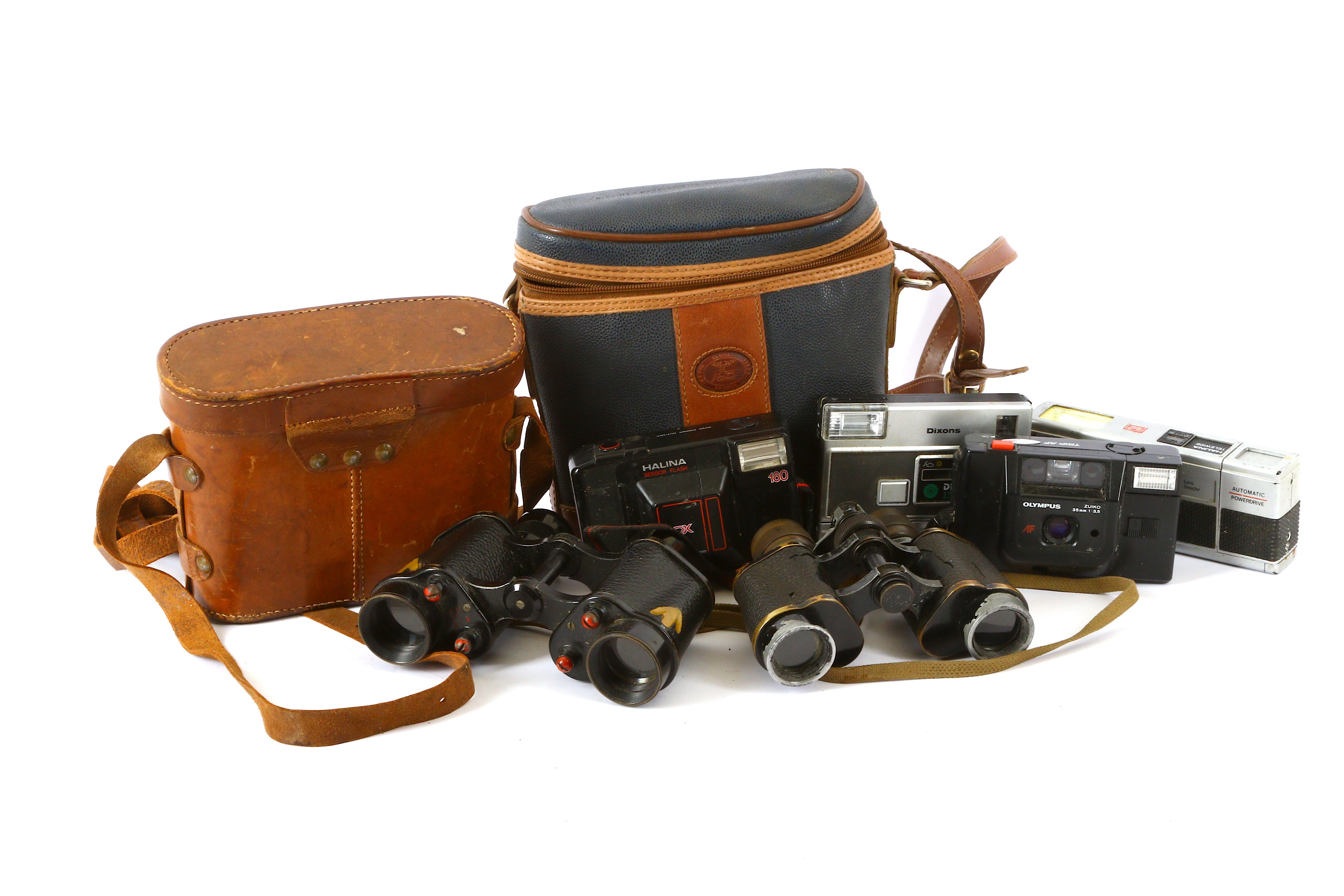 A Selection of Binoculars, Cameras, Flash Accessories & Film