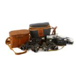 A Selection of Binoculars, Cameras, Flash Accessories & Film