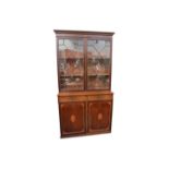 An Edwardian mahogany bookcase