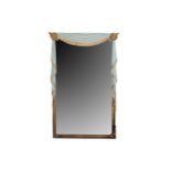 A contemporary parcel gilt rectangular wall mirror
