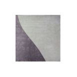 A large faux silk 'Sylka' contemporary carpet, cream and lilac split 520 x 520cm.